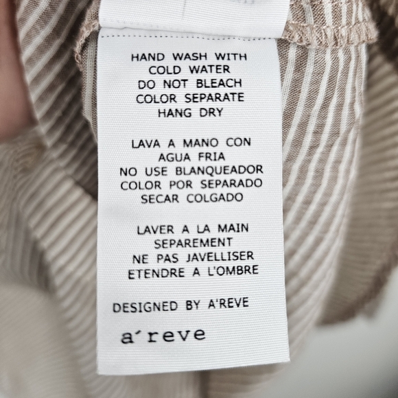 A'REVE Striped Lace Button Up Shirt - Picture 9 of 9